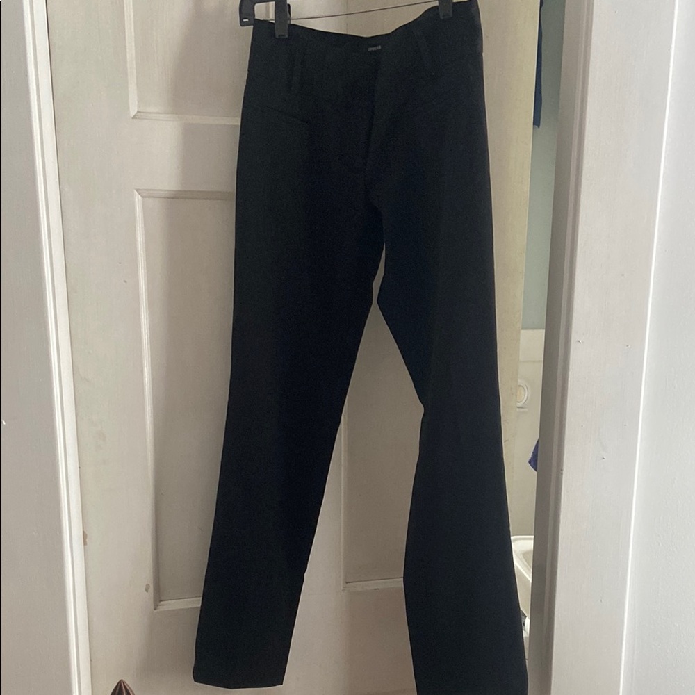 Black Straight-Leg Pants